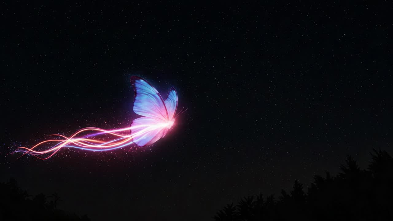 A Mesmerizing Vision of a Luminescent Butterfly Gliding Gracefully ...