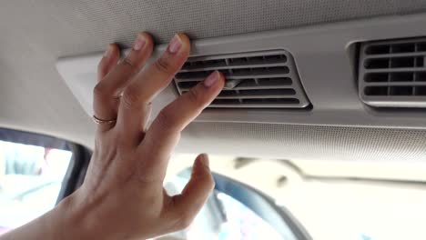 adjusting car air conditioning