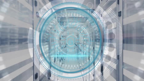 animation of digital data processing over computer servers