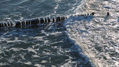 drone aerial view of baltic sea