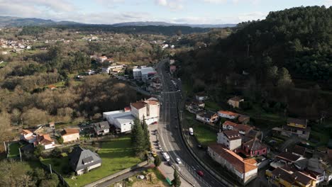 Aerial-view-of-Castadon,-Pereiro-de-Aguiar,-Ourense,-Spain