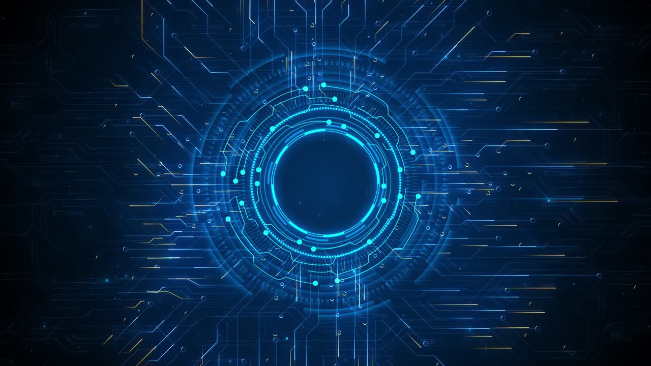 Abstrakt koncentrisk digital dataringsbølge baggrund, abstrakt scene af futuristisk cyberverden, sci-fi.