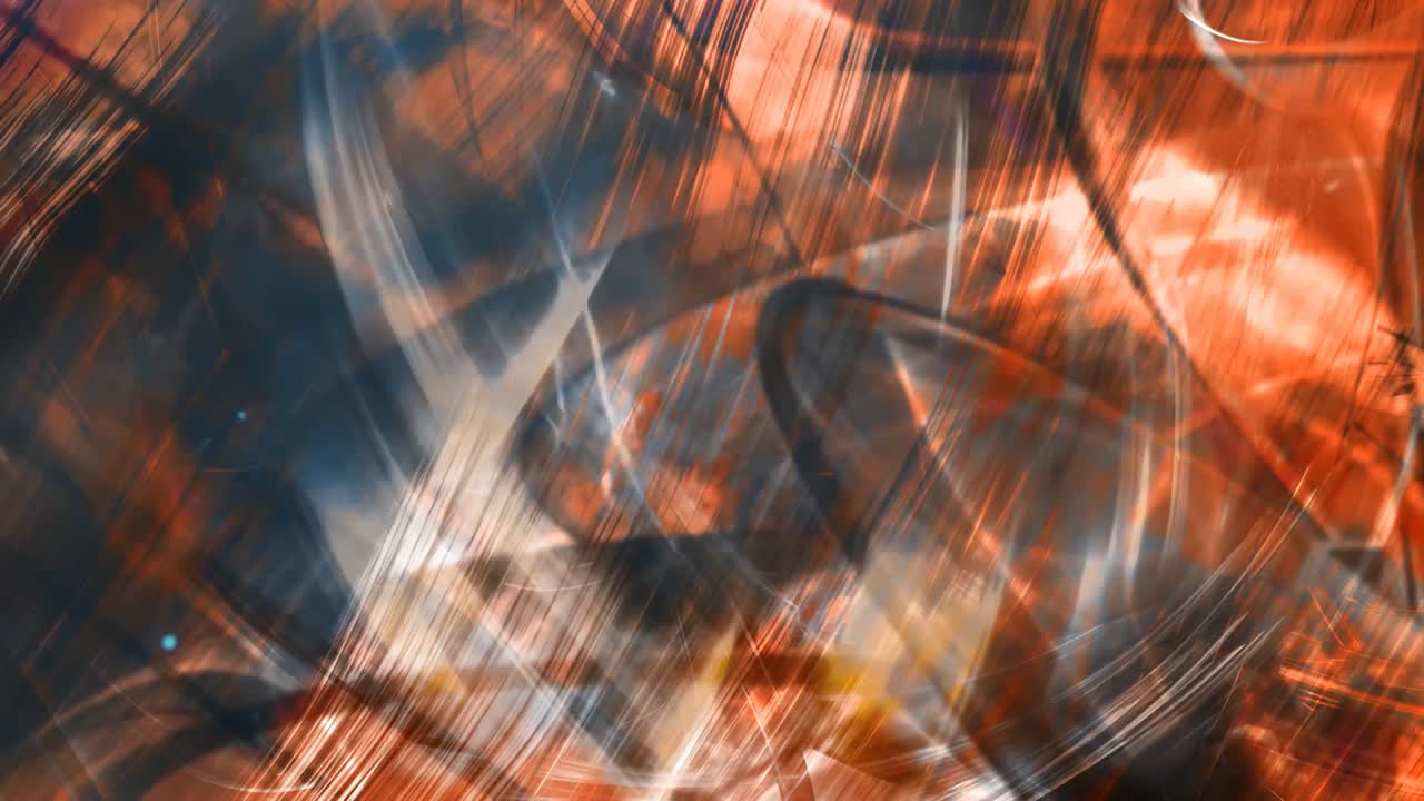 movimiento caótico naranja y negro de formas abstractas - animación de fondo de movimiento de bucle sin costuras de 4k