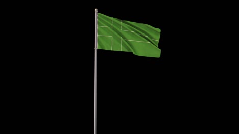 ladonia flag with alpha channel, 4k video is transparent