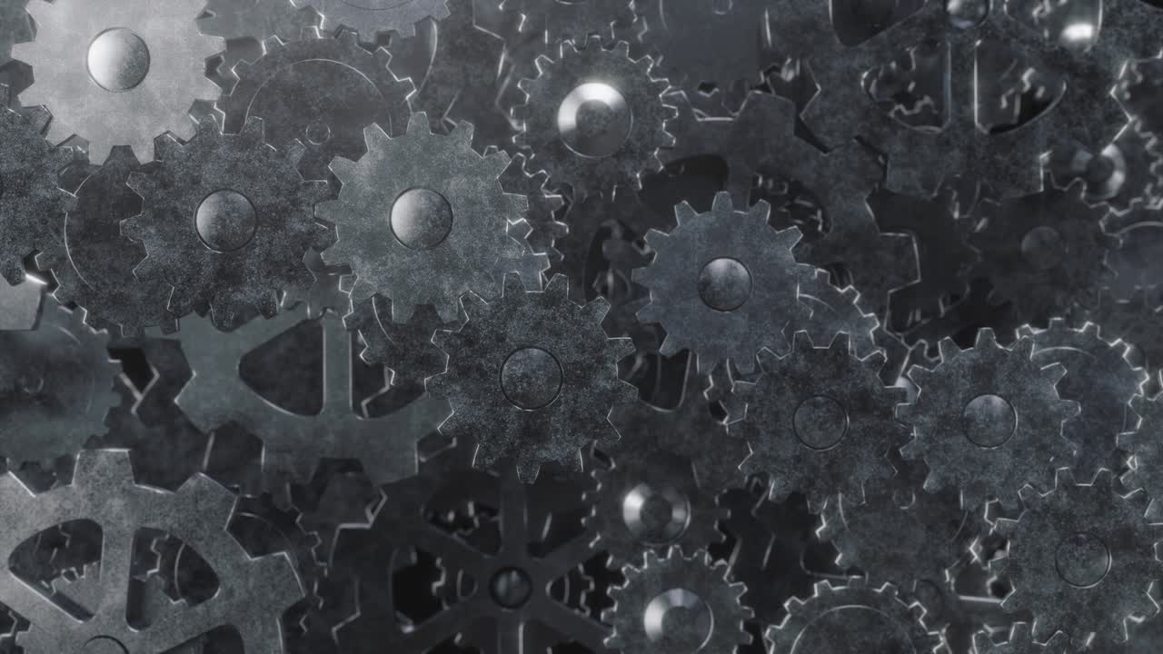 vista delantera del engranaje mecánico