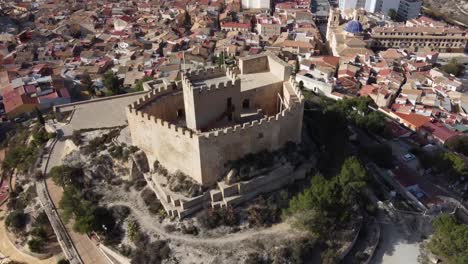 Orbiting around the muslim castle of Petrer, Spain