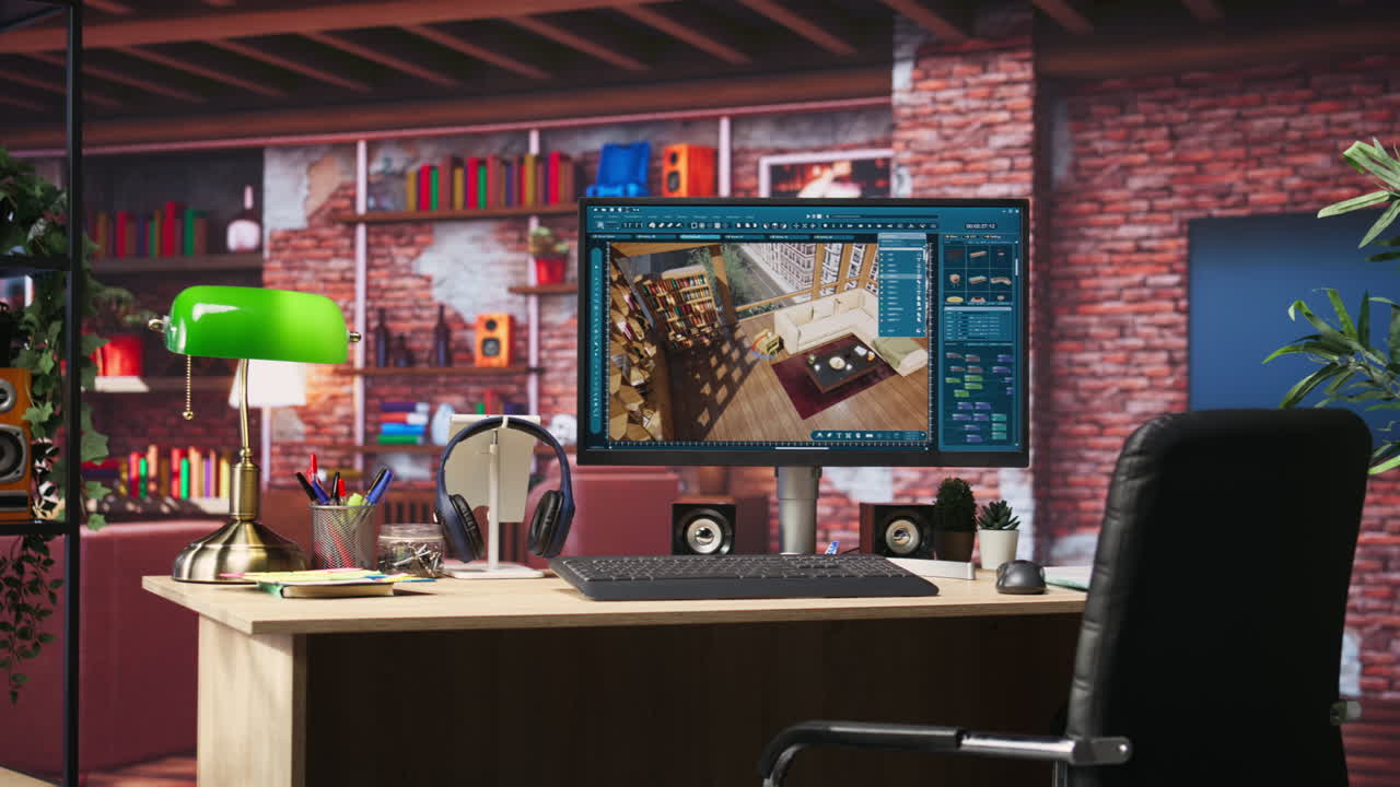 diseño arquitectónico programa de modelado 3d en pantalla de pc