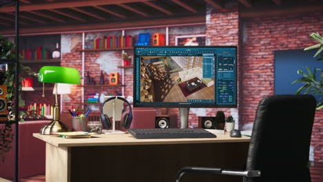 architectural design 3d modeling program on pc screen