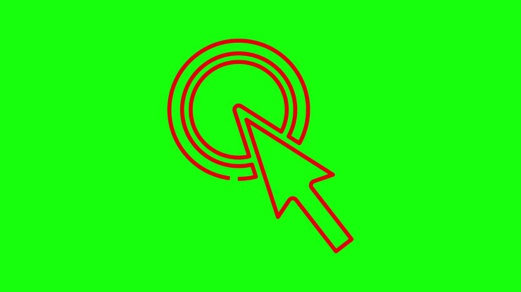 Apps and Web Line Animated 2D icons,Like,Dislike,Cursor for Motion Graphics isolated on Green Screen Background 4k