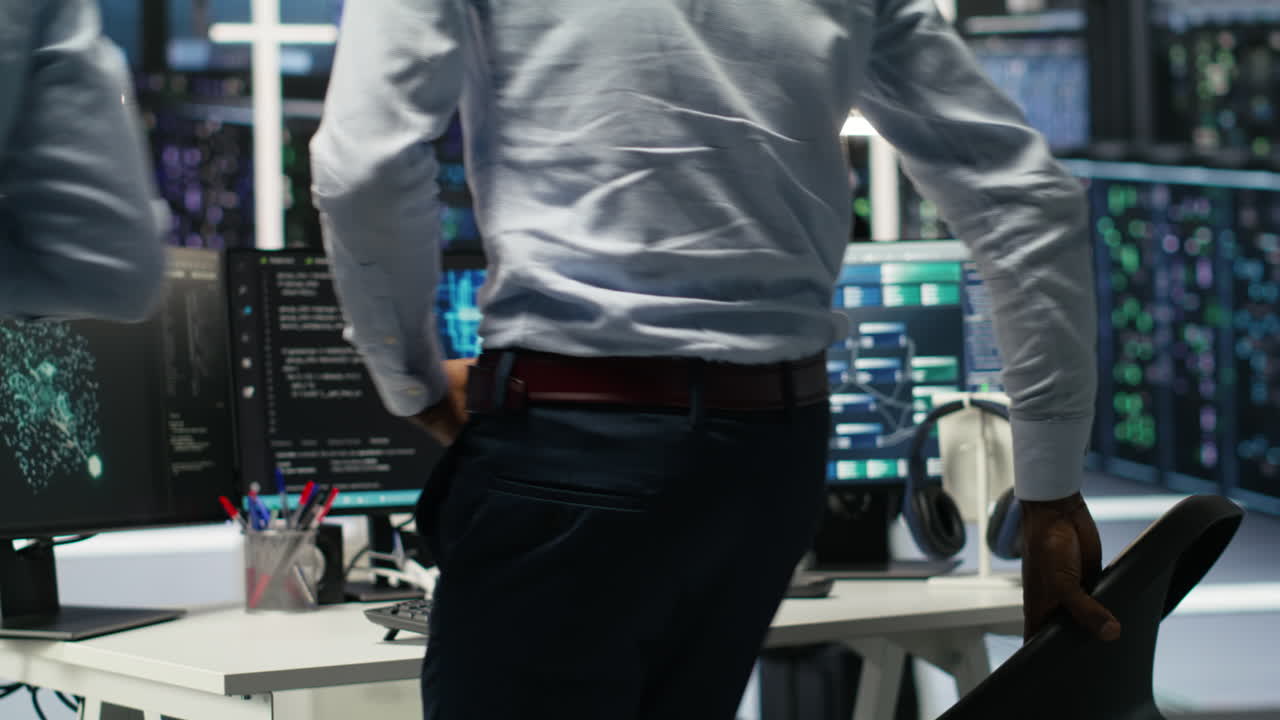 Server hub engineering team interprets AI generated data analytics graphs