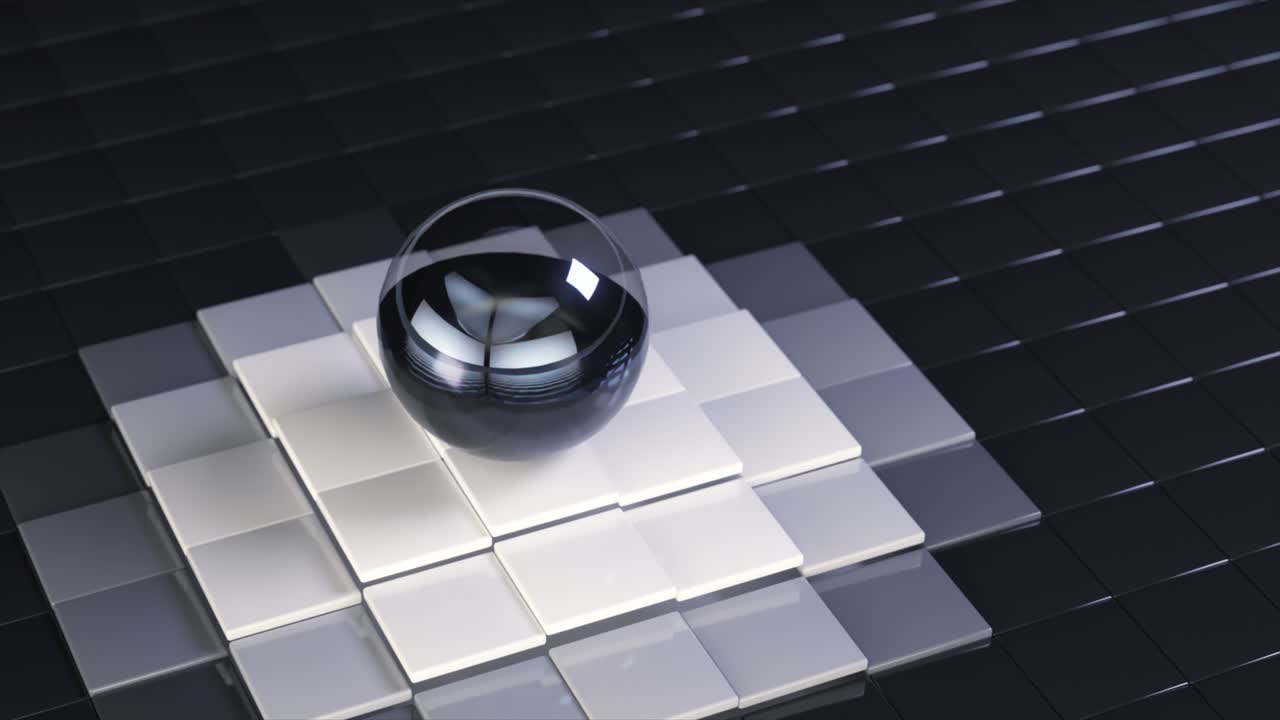 composición geométrica abstracta con esfera