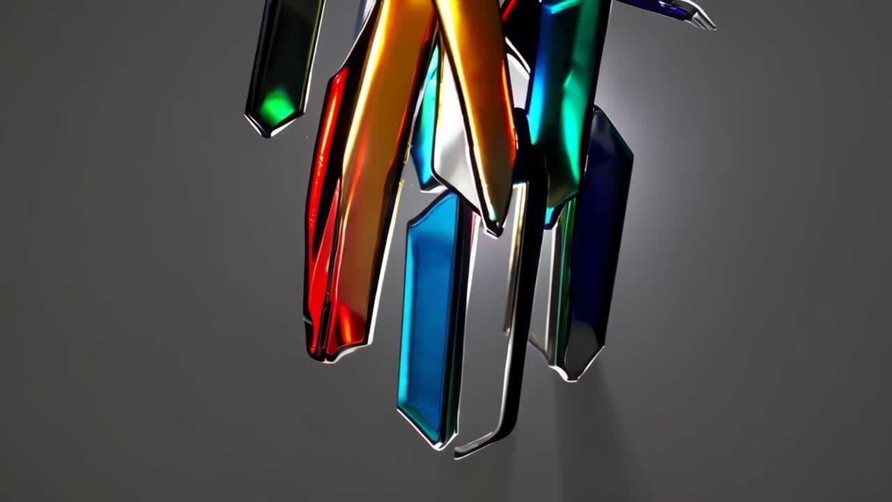 Abstract Colorful Glass Art
