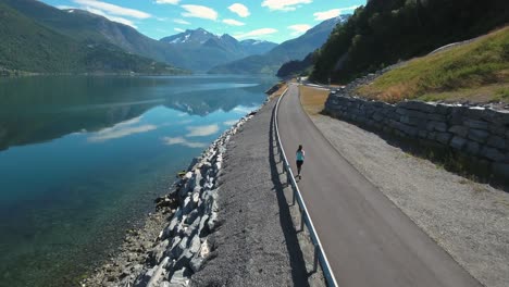 woman jogging outdoors