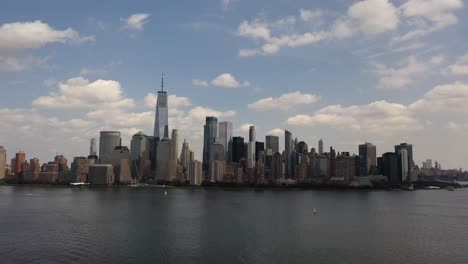 a bird's eye view over upper bay in new york city