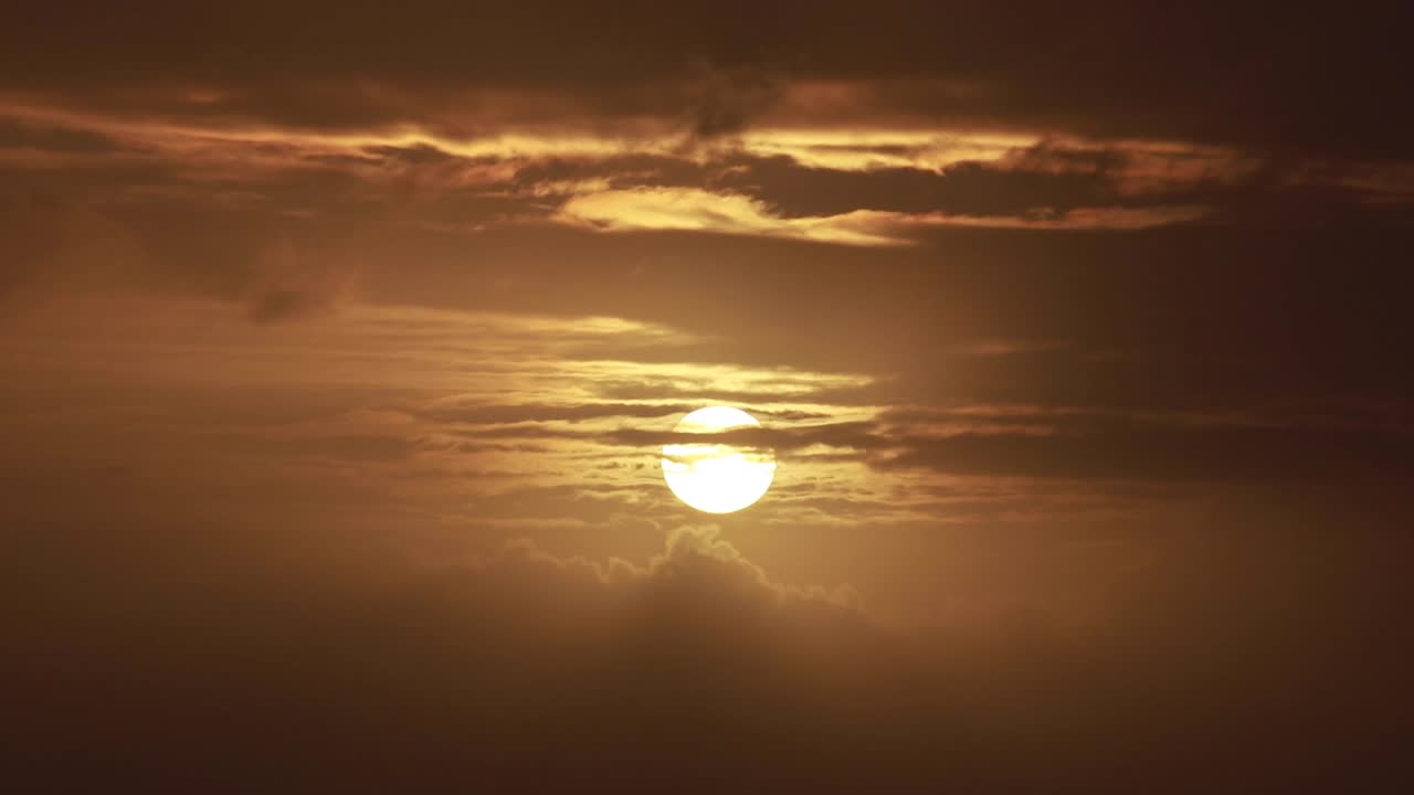 Sunset as the sun dips on the horizon