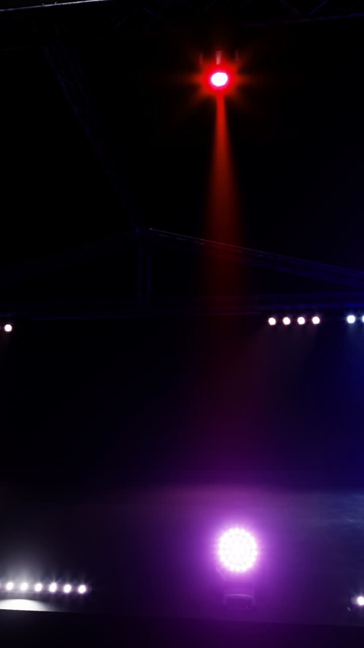 Dynamic lighting setup enhances stage performance for nighttime events