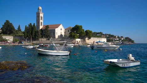 panormaic view of hvar town on hvar island croatia