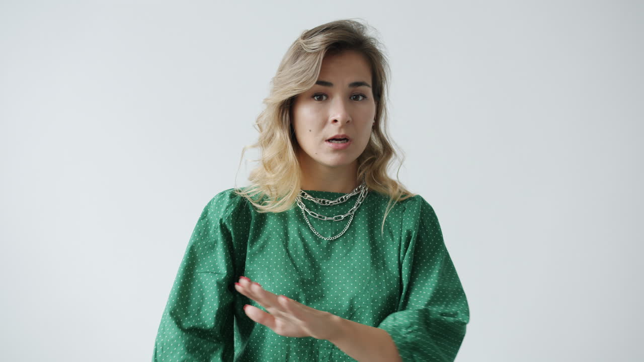 Woman expressing disapproval