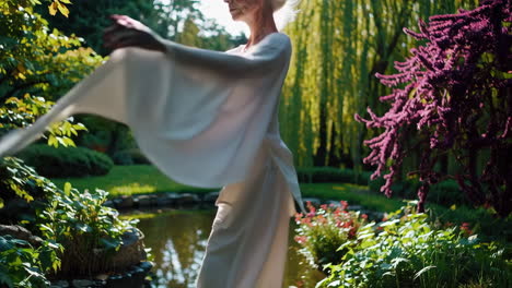 senior woman in a garden