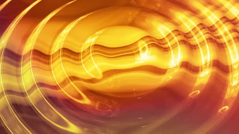 looped abstract background with wavy sparkling golden liquid pattern on shiny glossy surface. viscous yellow fluid. beautiful creative festive backdrop.