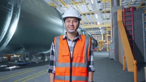 ingeniero en una instalación de fabricación