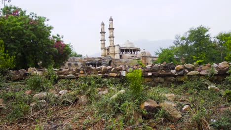 Herencia-Jami-Masjid-También-Conocida-Como-Mezquita-Jama-En-Champaner,-Estado-De-Gujarat,-India-Occidental,-Es-Parte-Del-Parque-Arqueológico-De-Champaner-pavagadh