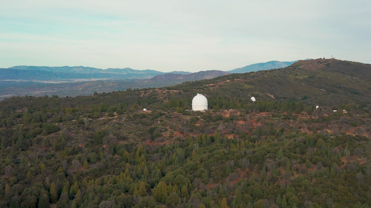 Palomar Observatory In The Forested Palomar Mountains Of San Diego County, California, United States. Aerial Drone Shot