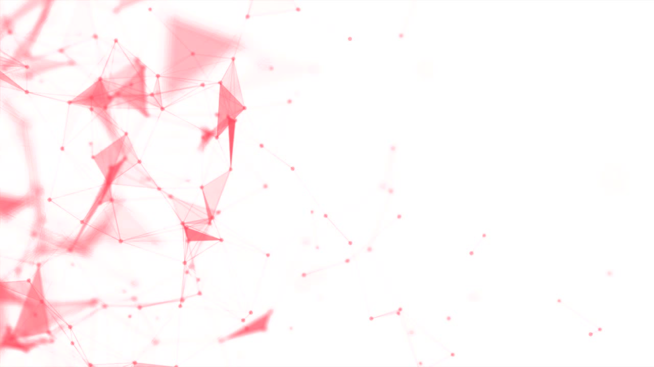 Abstract beautiful geometric background with moving lines, dots and triangles. Plexus fantasy abstract technology. Loop animations.