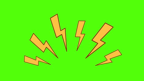 flash of lightning. electric discharge or anger concept. 4k animation with alpha channel