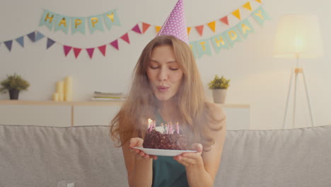 woman celebrating birthday