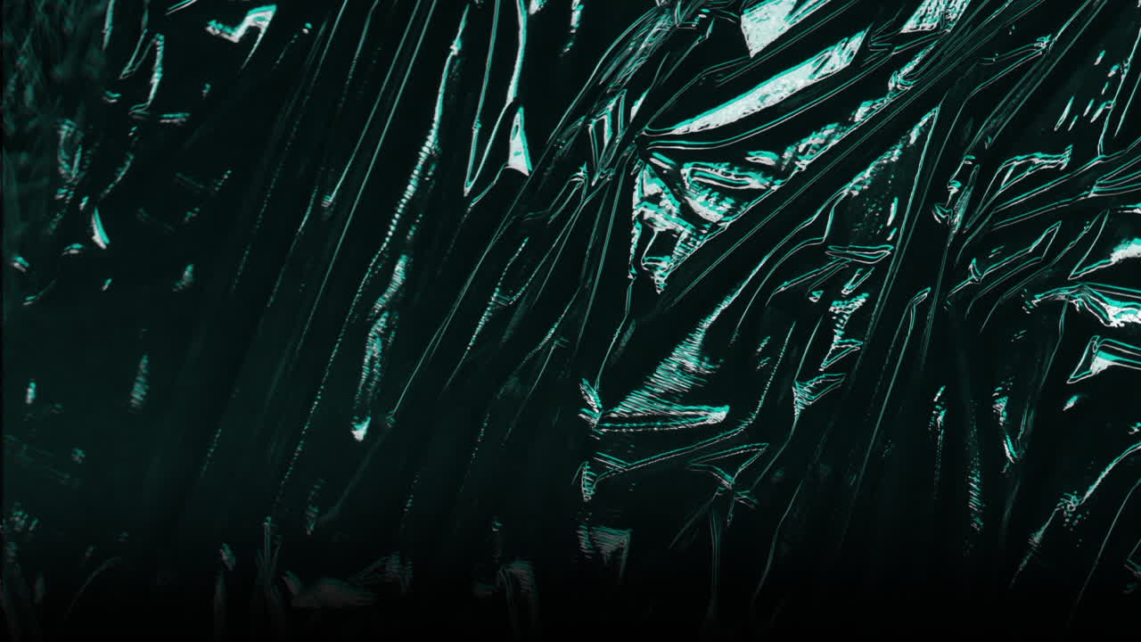 animación de movimiento y cambio de textura verde y espacio de copia en fondo negro