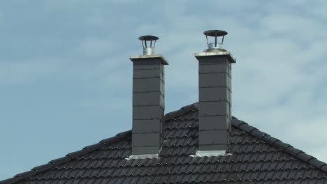 close up of chimney of a villa near wannsee in berlin, germany