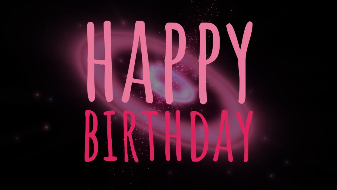 feliz cumpleaños contra un fondo negro