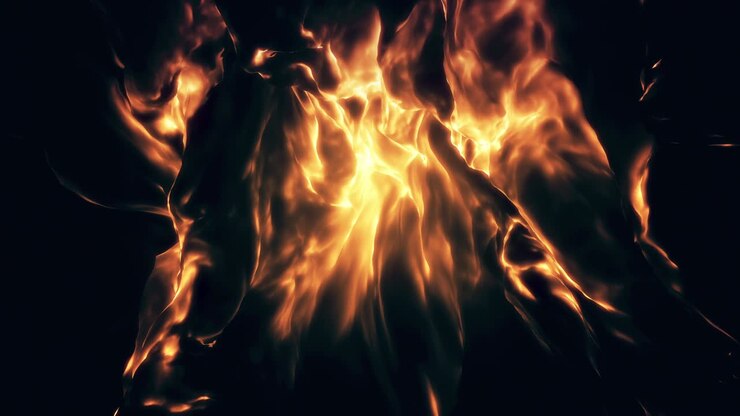Dramatic Glowing Abstract Flame Loop