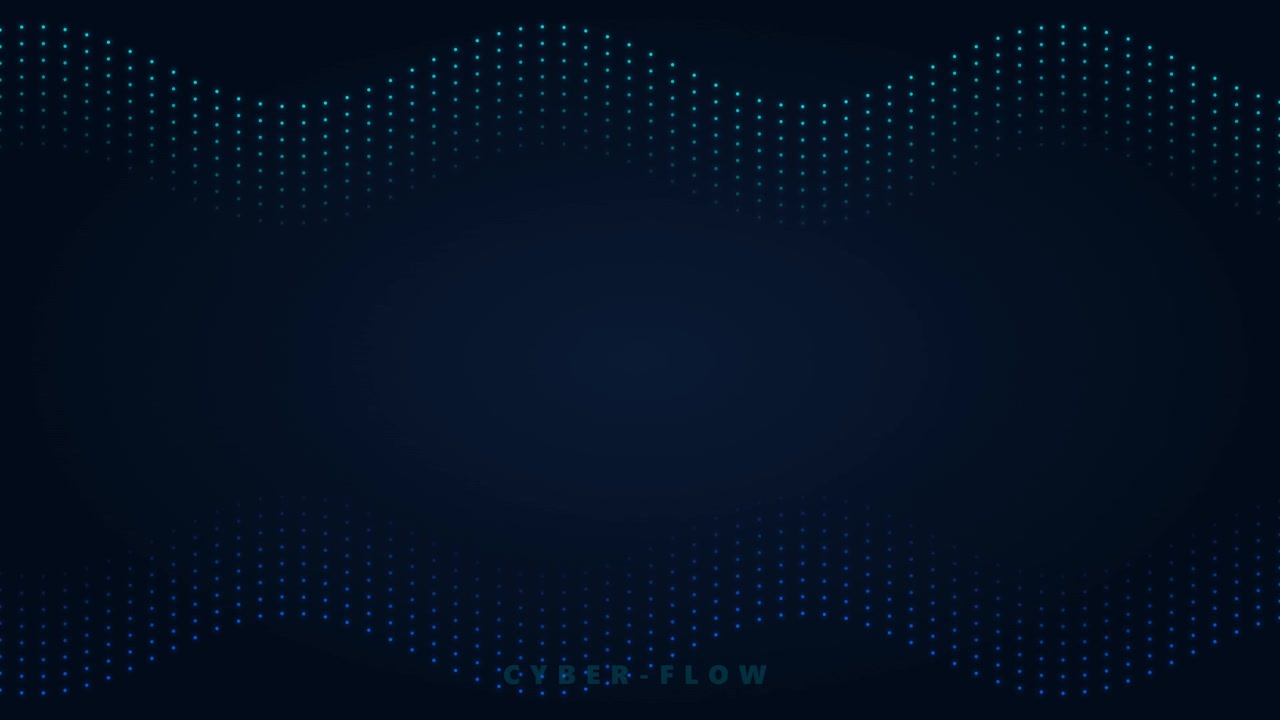 Abstract Digital Wave Background with Glowing Blue Particles