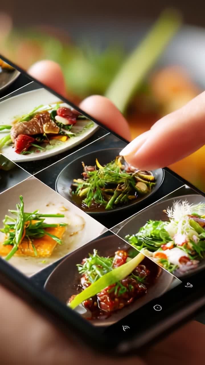 A Visual Feast: Exploring Exquisite Culinary Delights Through Captivating Food Photography on Mobile Device Demonstrating Gastronomic Variety and Artistic Presentation for Food Enthusiasts