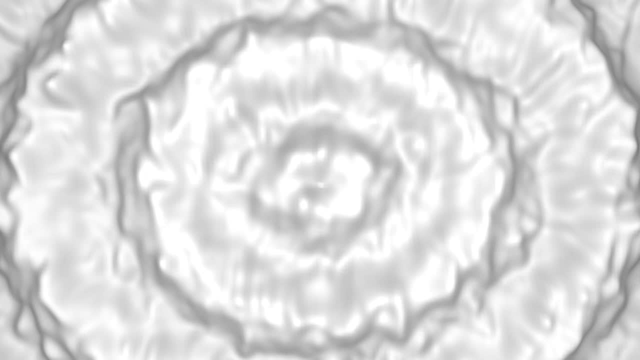 白い液体の表面に丸い波紋, 牛乳またはクリーム質感, 3dレンダリングイラスト, 抽象化