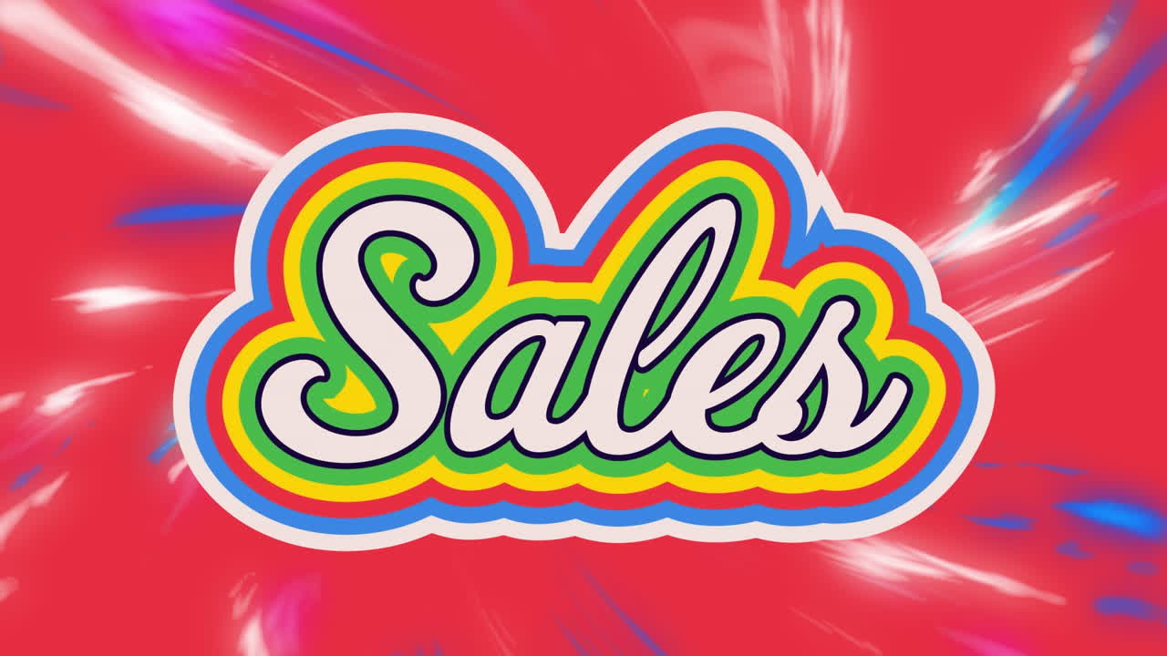 시엄리스 루프 라이트 트레일에 판매 레인보우 텍스트의 애니메이션