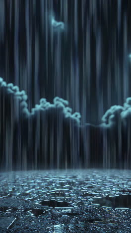 heavy rain and wet surface