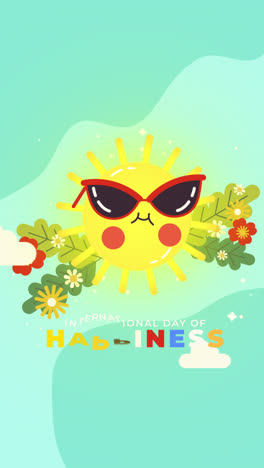 international day of happiness illustration