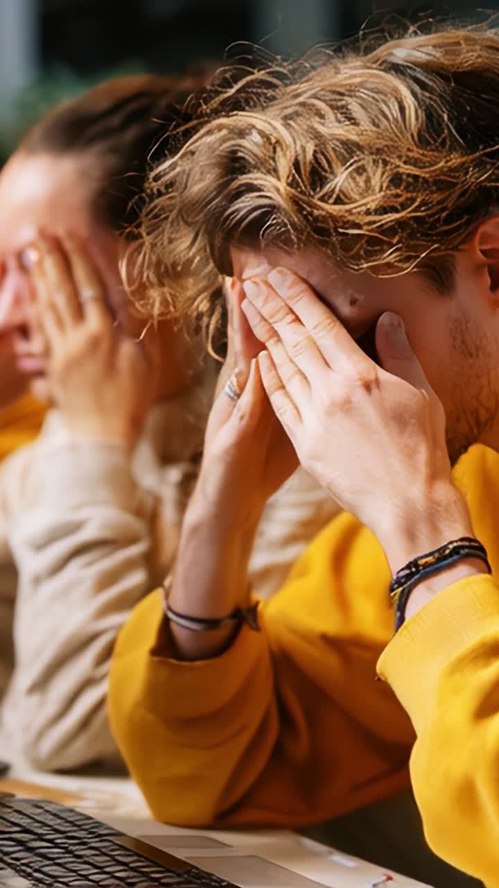 Struggling with Stress: Capturing Frustration and Anxiety in a Challenging Moment of Focus and Concentration Amidst Daily Life's Pressures