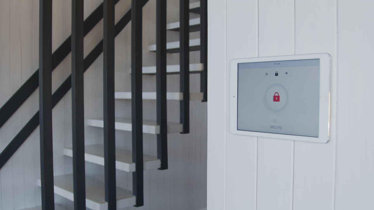 Smart Home Security System Locking House