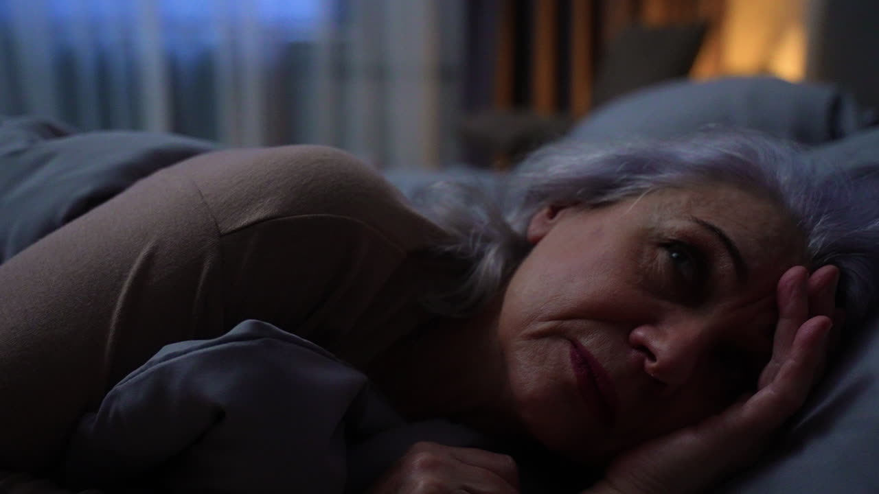 Woman trying to sleep