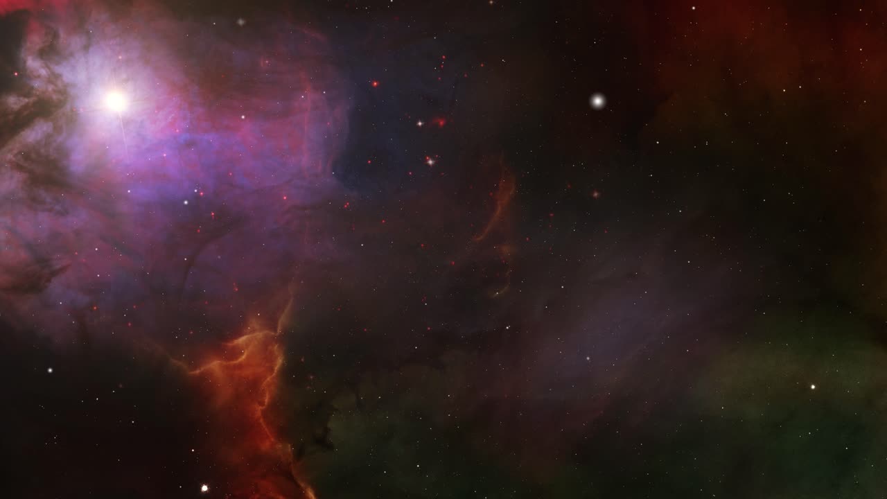 viagem de exploração espacial para a grande nebulosa do universo