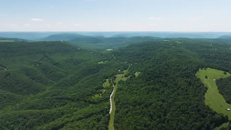 scenic forest landscape along buffalo river trail in arkansas, usa