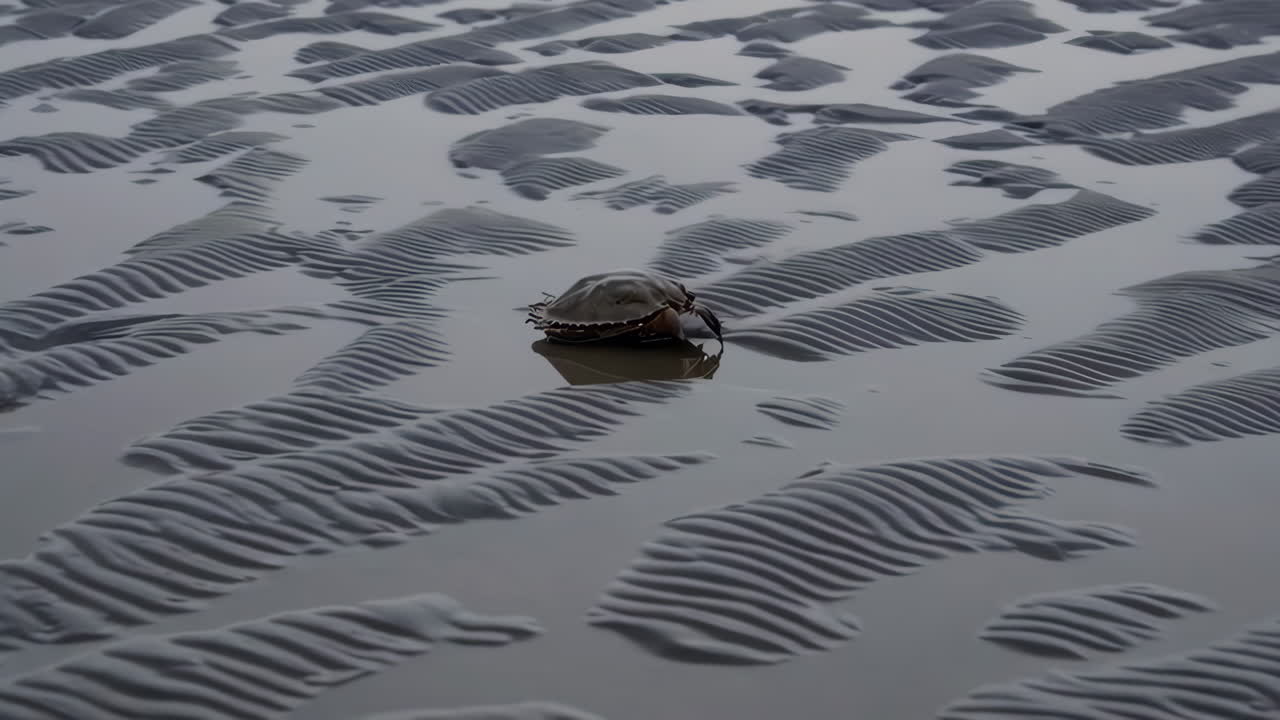 Crab on Wet Sand