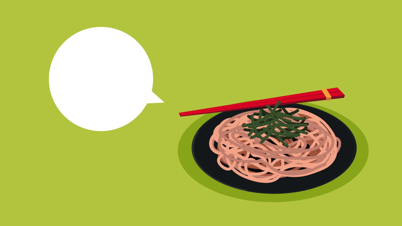 fideos de soba con palillos para comer