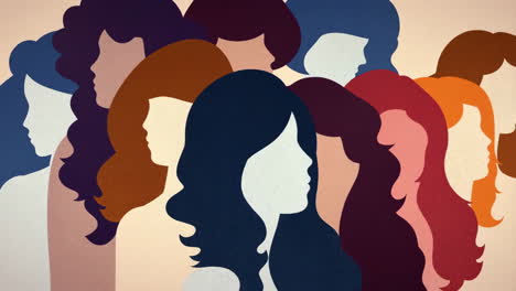diverse group of women silhouettes