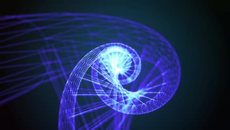 blue wireframe dna