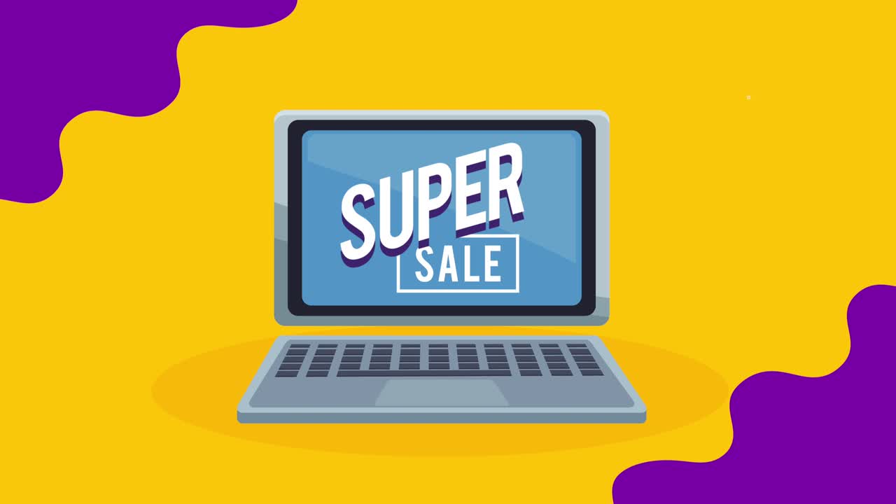 animación de promoción de la oferta de súper venta